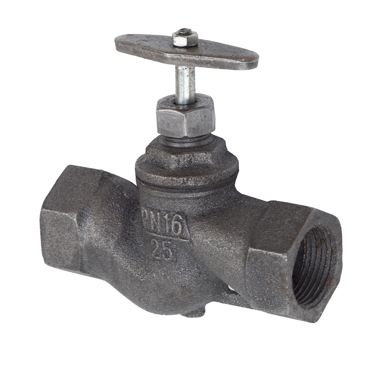 Клапан (вентиль) запорный чугунный 15кч18п Ду 15 Ру 16