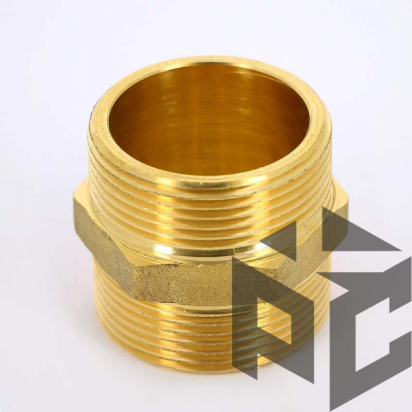 Ниппель латунь НР/НР Ду 40 (1 1/2") от производителя "Рускон"