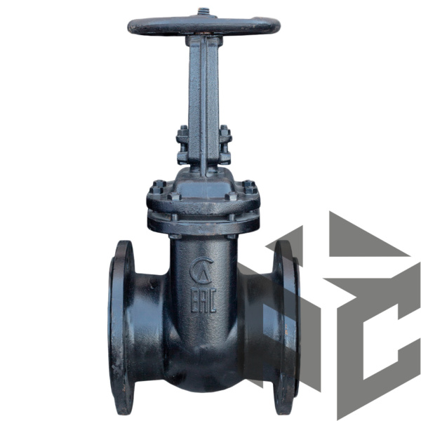 Задвижка чугунная параллельная 30ч6бр Ду 100 Ру 10/16 (Семёнов) от производителя "Рускон"