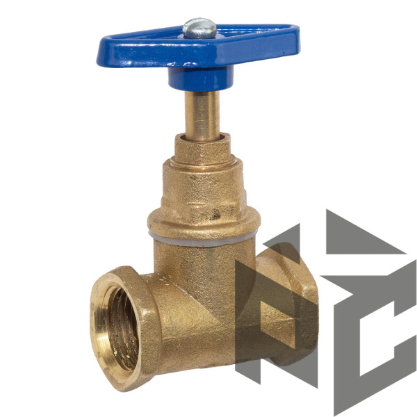 Клапан (вентиль) запорный латунный 15Б3р Ду 25 (1") Ру 16 от производителя "Рускон"